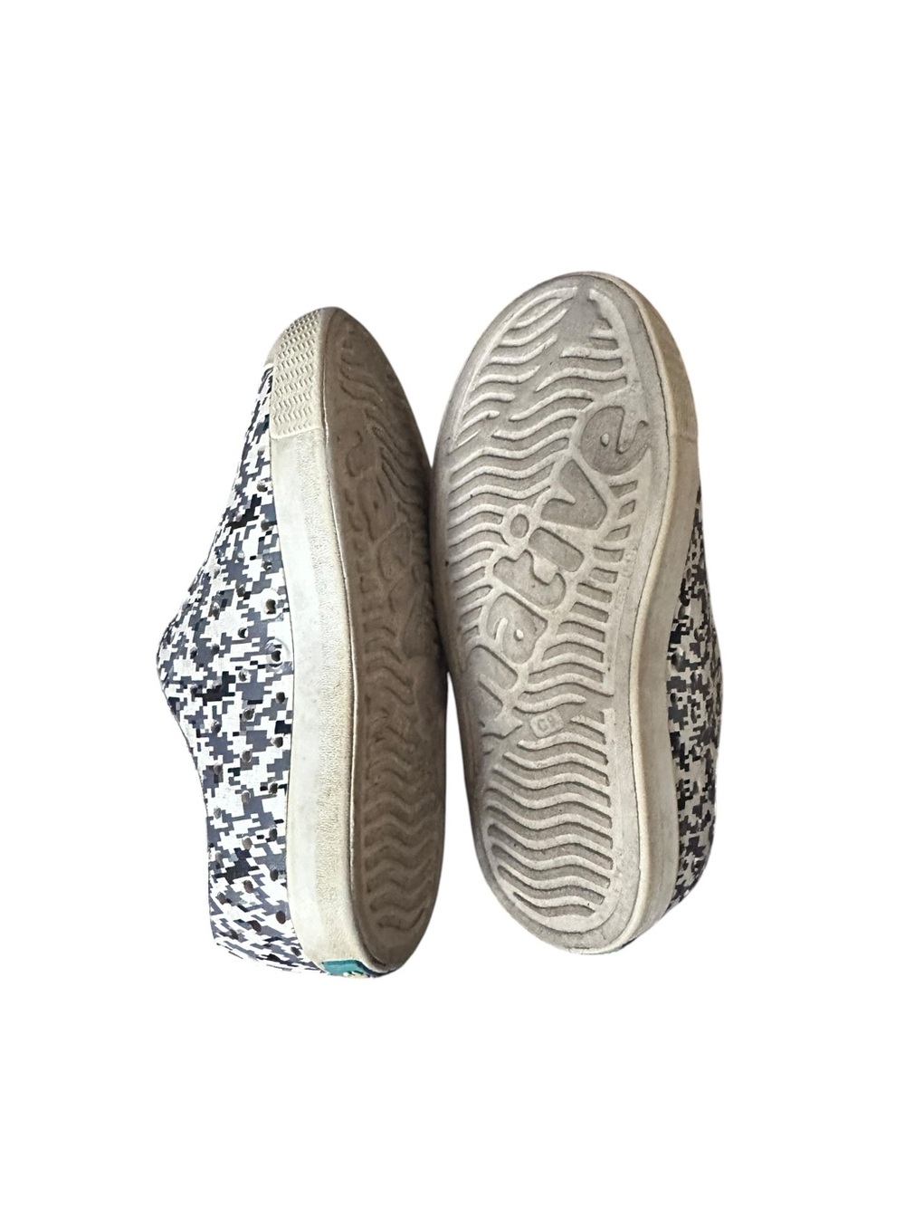 Native Jefferson Slip-On shoes Gray Digital Print Pattern Toddler Size 9 - Picture 5 of 6